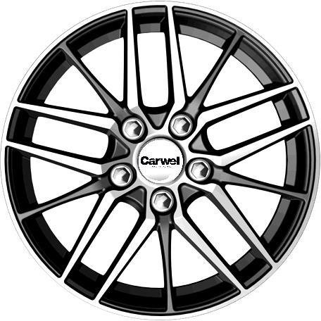 Carwel Lacha 2022 Black Polished 6.5x16/5x114.3 D67.1 ET38  