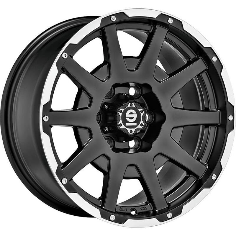 Sparco Dakar 2022 Matt Black Lip Polished+Rivets 8.5x18/5x127 D71.6 ET29  